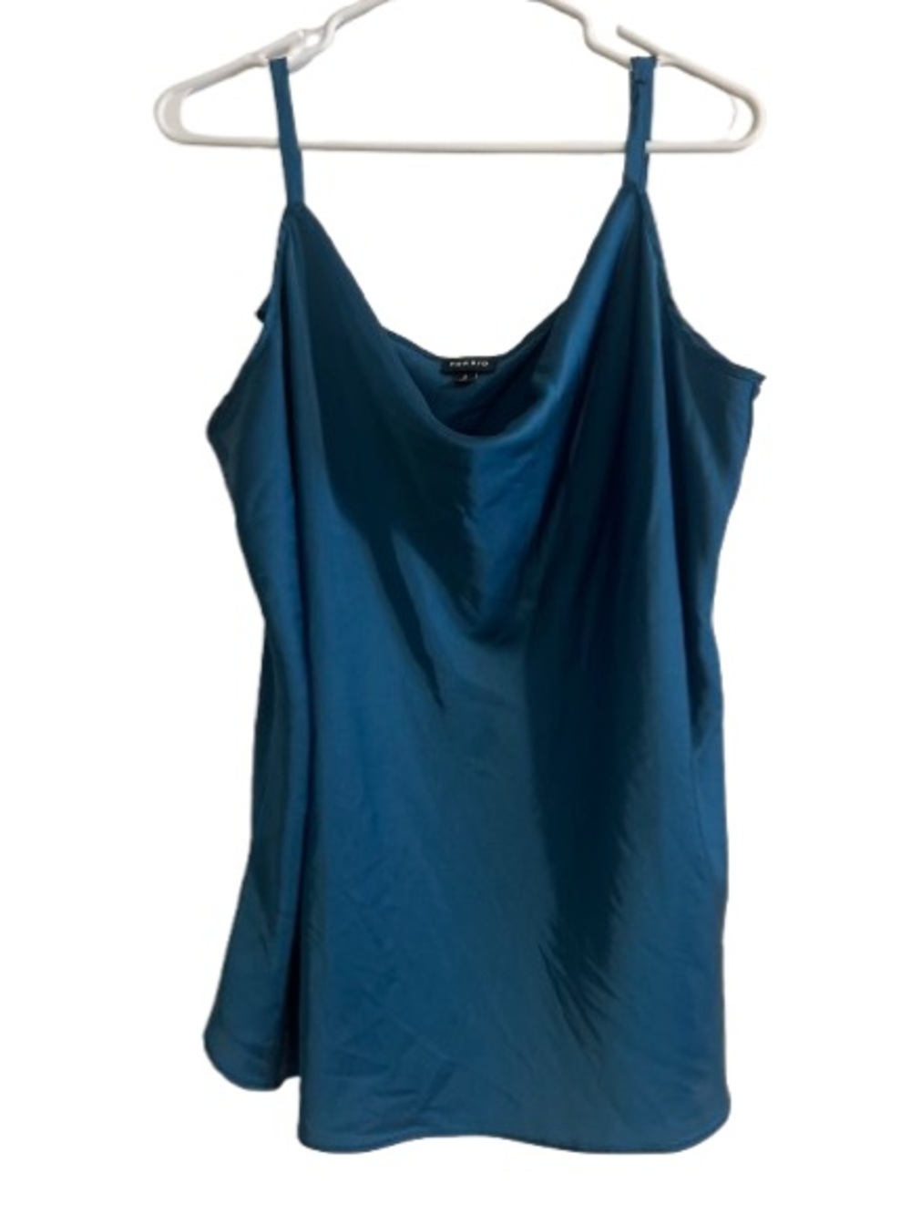 Torrid Teal Satin Cowl Neck Camisole Size Large or Torrid Size 0